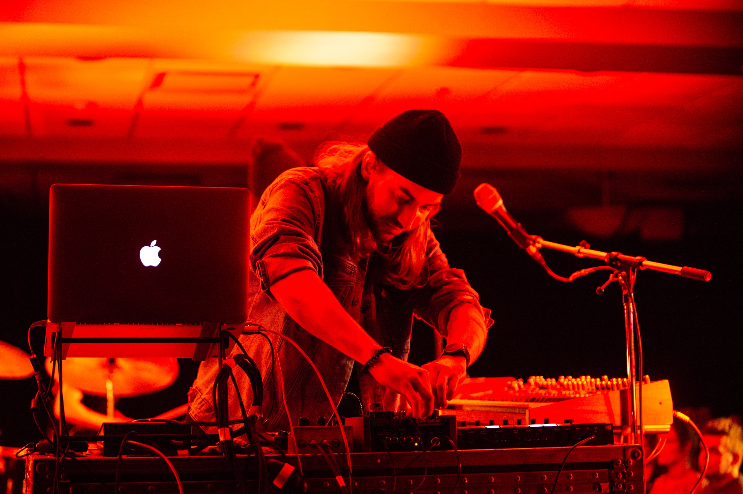 A DJ on his decks