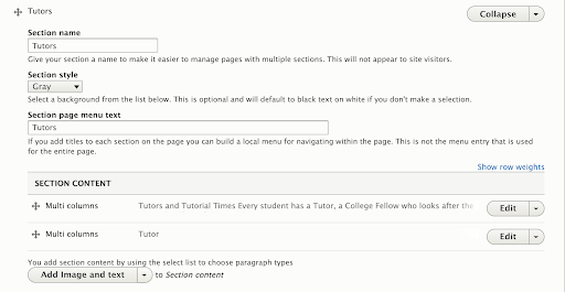 Content pattern example