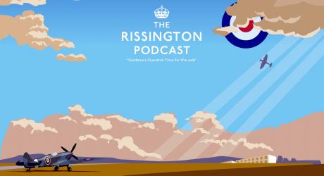 A vector image, the Rissingon Podcast desktop wallpaper