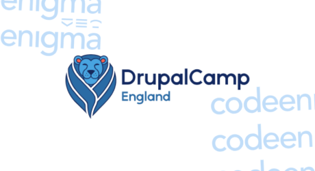 Drupal Camp England and Code Enigma logos together