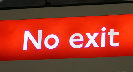A sign saying "no exit"