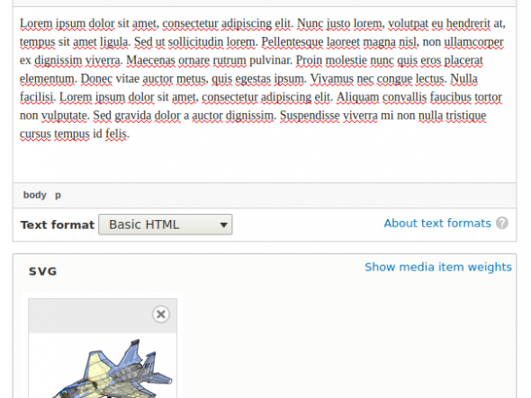 SVG image field on the node edito form