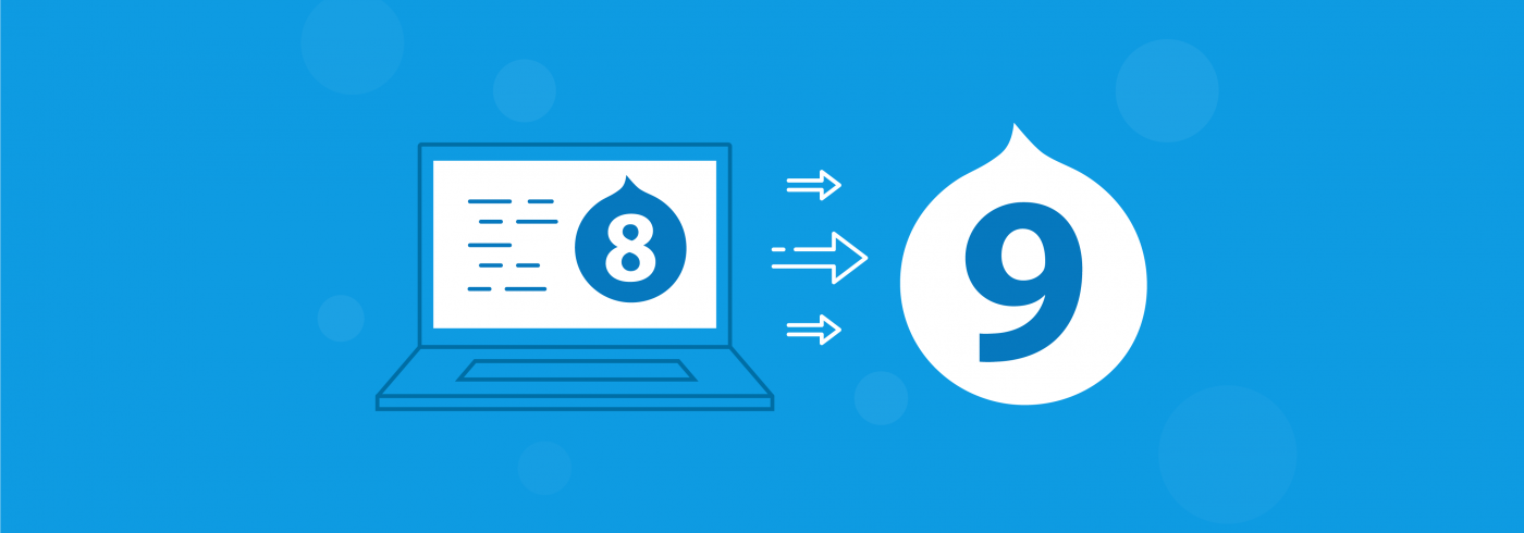 Drupal 8 to 9 illustration