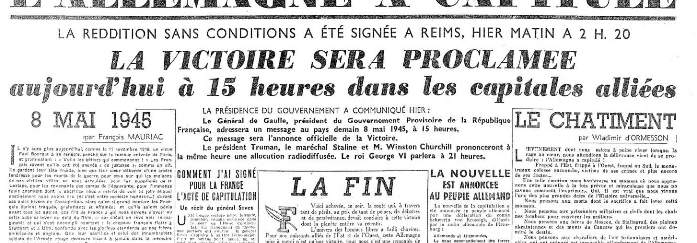 A very old copy of Le Figaro newspaper