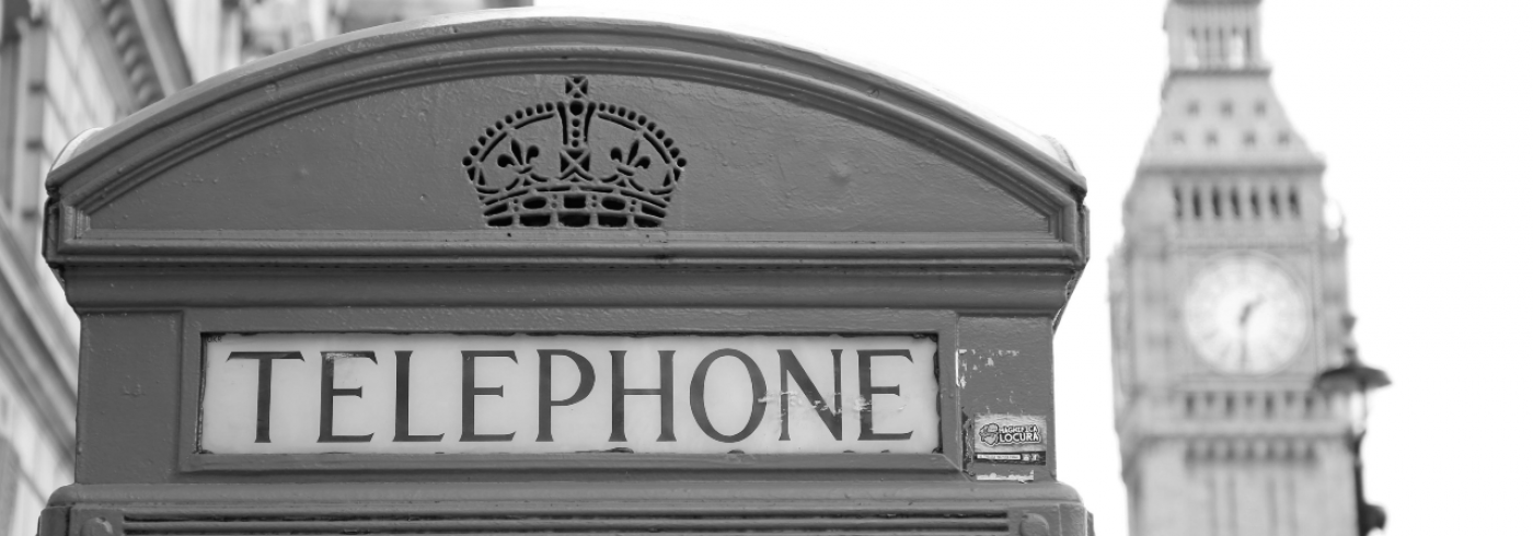 Phone box close up with Big Ben in the background