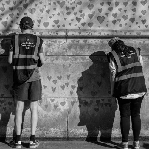 The Covid memorial wall being maintained by public sector workers