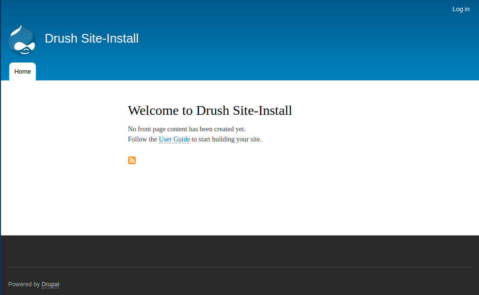 Tome module install, showing the default Drupal Bartik theme.